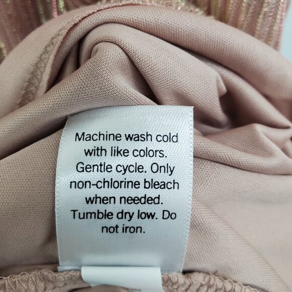 Nine West Rose Gold Metallic Halter Tank Top Shimmer Blouse PXXL Petite NWT - Picture 13 of 15